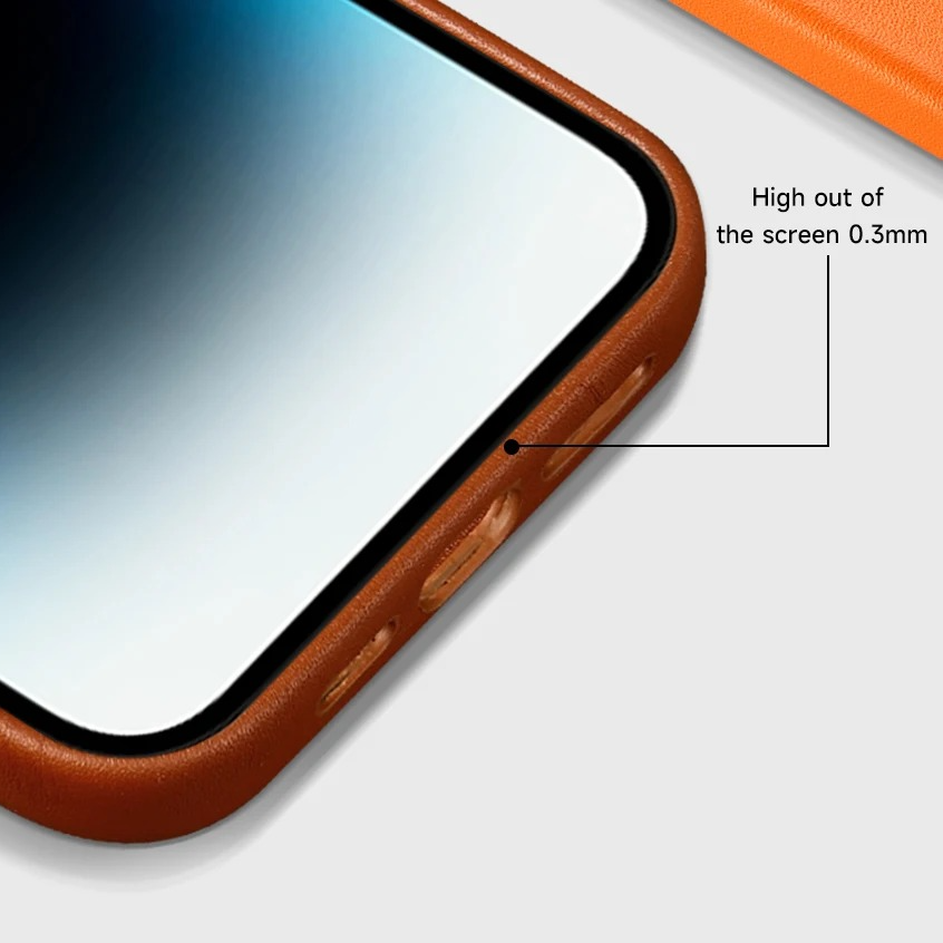 Luxury iPhone Case — Official MagSafe Leather Cover with Strong Magnetic Support, Half-Wrapped Shockproof Design for Apple iPhone 17 Pro Max and Plus