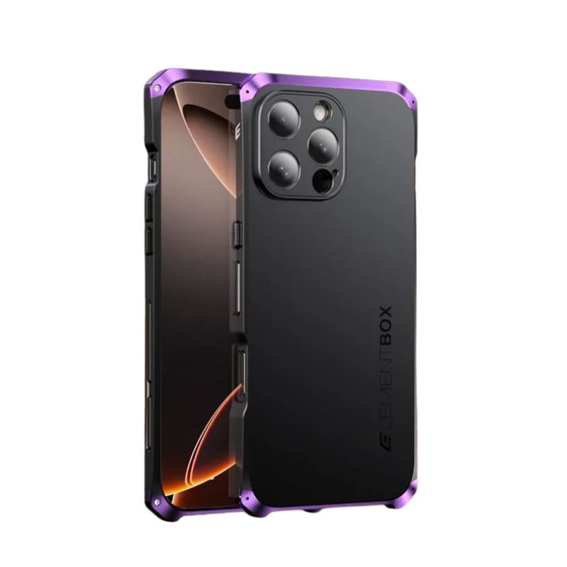 Luxury iPhone Case — PC + Aluminum Alloy Full-Coverage Protective Shell with Washable Anti-Scratch Dustproof Design and Non-Slip Lightweight Build