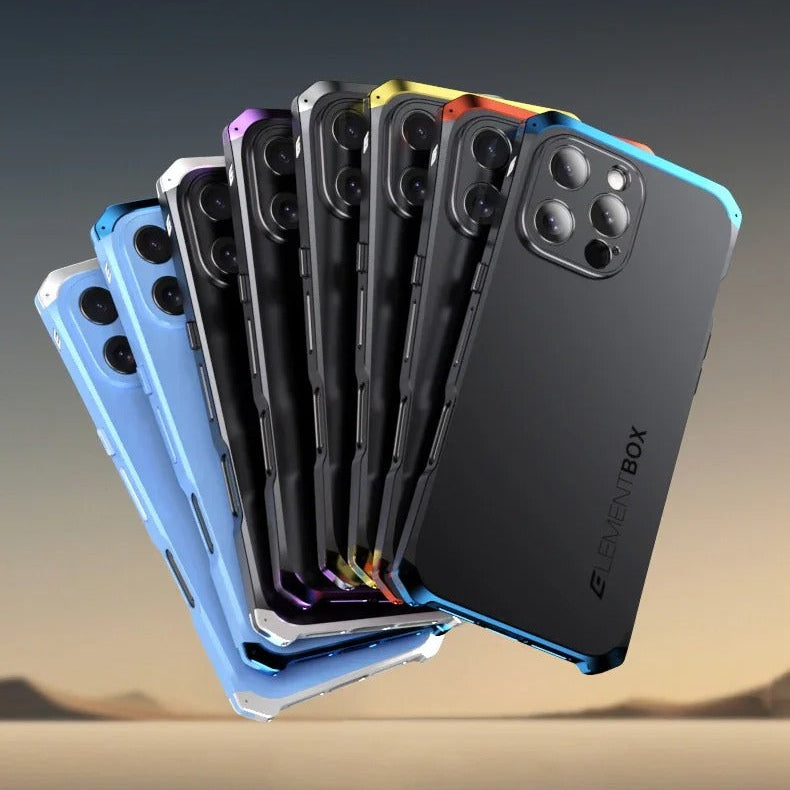 Luxury iPhone Case — PC + Aluminum Alloy Full-Coverage Protective Shell with Washable Anti-Scratch Dustproof Design and Non-Slip Lightweight Build