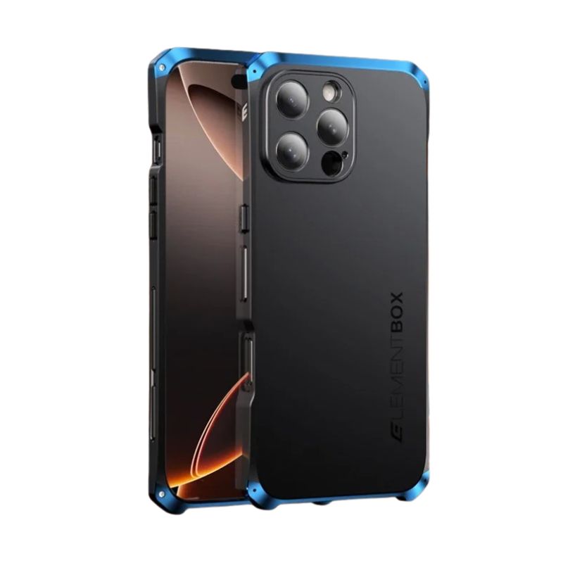 Luxury iPhone Case — PC + Aluminum Alloy Full-Coverage Protective Shell with Washable Anti-Scratch Dustproof Design and Non-Slip Lightweight Build