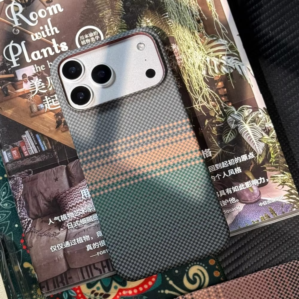 Luxury iPhone Case — Retro Geometric Totem Magnetic Alloy Lens Protection, Shockproof & Wireless Charging Hard Cover