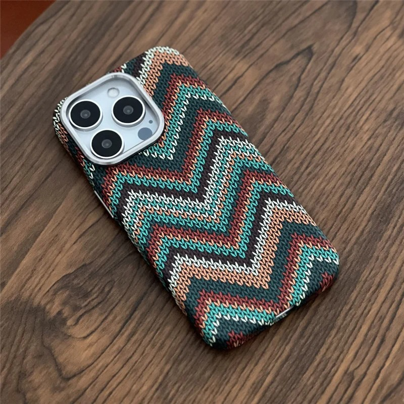 Luxury iPhone Case — Retro Geometric Totem Magnetic Alloy Lens Protection, Shockproof & Wireless Charging Hard Cover