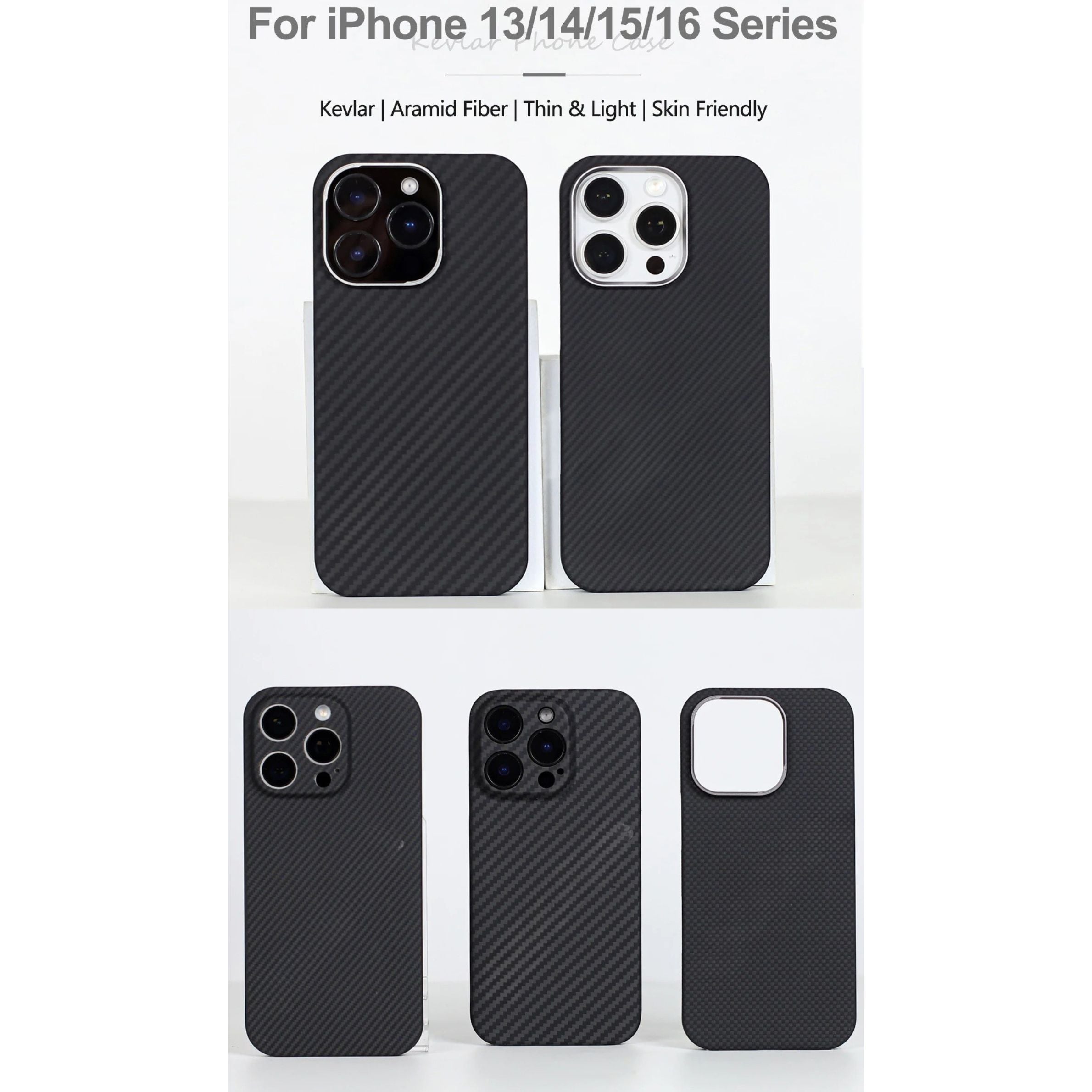 Luxury iPhone Case — SAVIITR Aramid Fiber Magnetic Cover with Carbon Fiber Build, Shockproof Design and MagSafe Compatibility