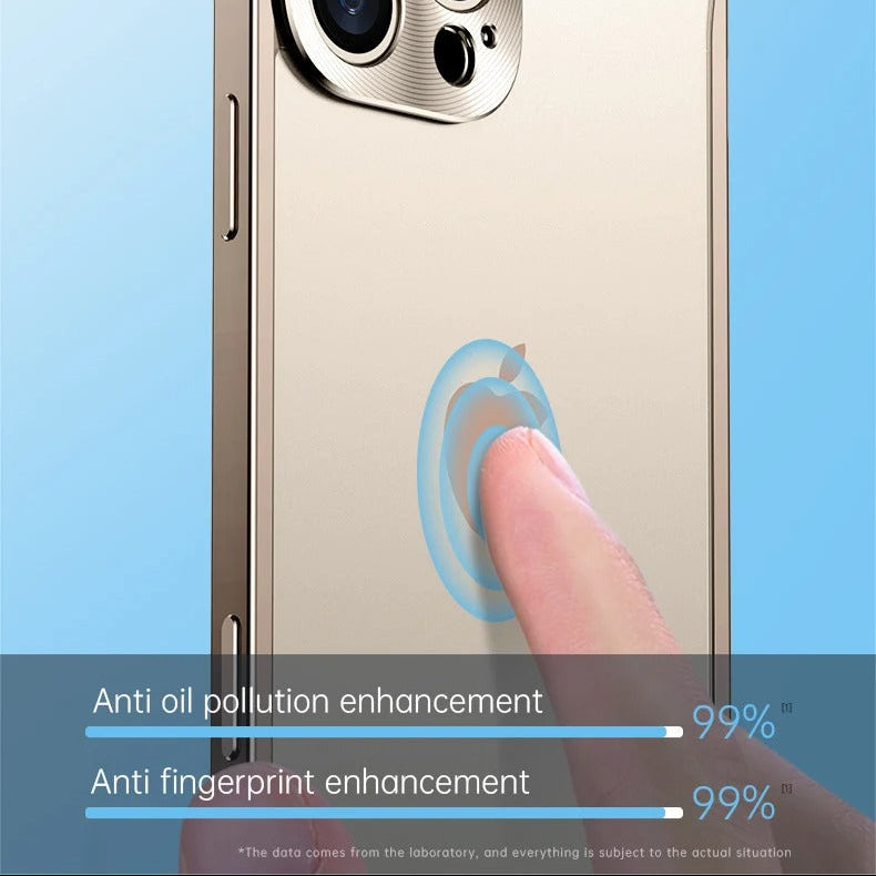 Luxury iPhone Case — Shockproof, Anti-Scratch, Dustproof, Dual-Layer Full-Coverage Bumper with Aviation Aluminum Alloy Frame, Metal Lens Protection and Built-In Fill-Light Feature