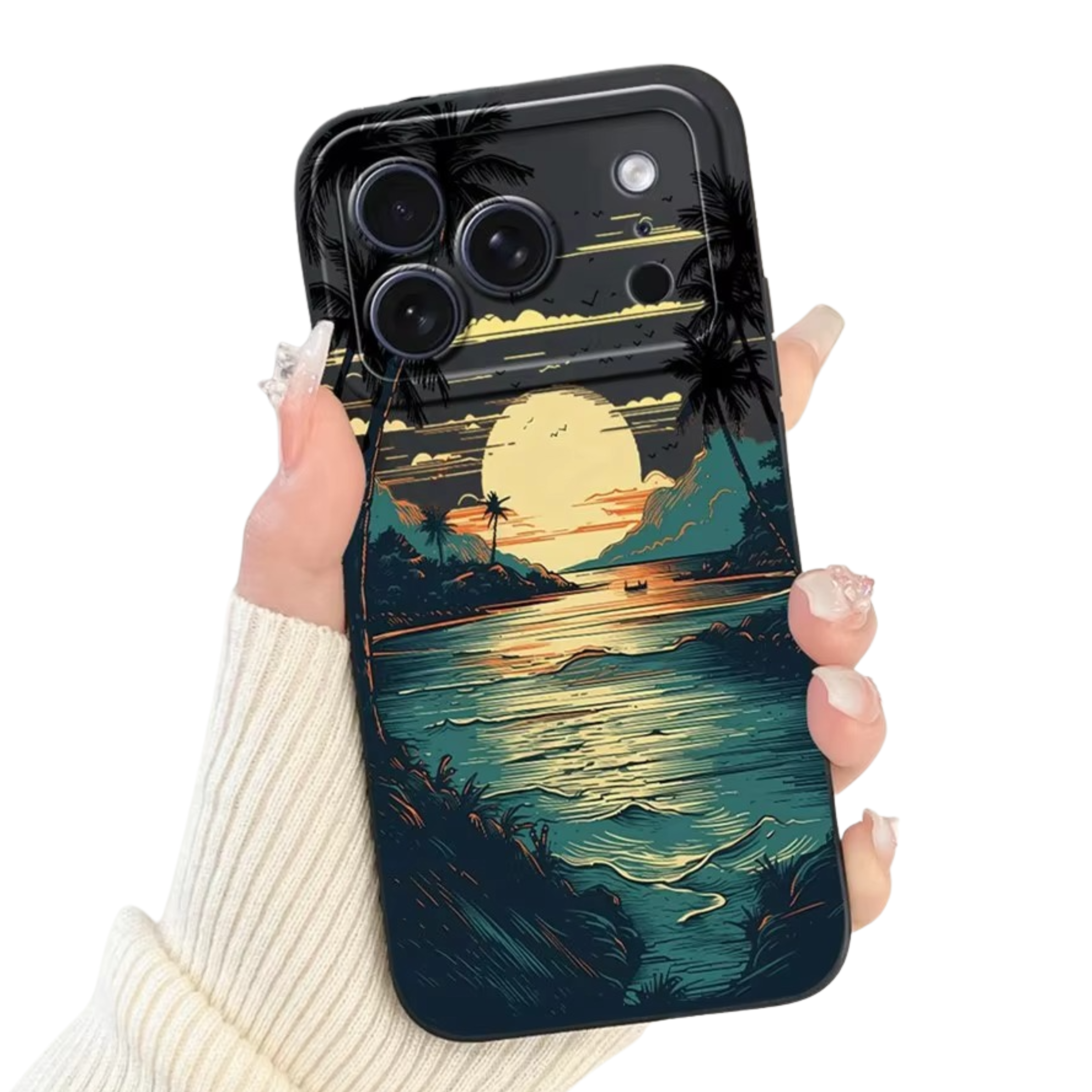 Luxury iPhone Case — Soft Silicone Shockproof Floral Cover with Flexible Bumper Protection and Lightweight Comfortable Design