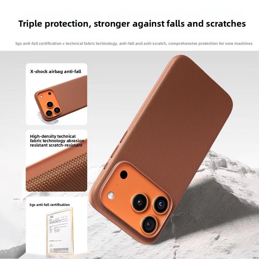 Luxury iPhone Case — TechWoven MagSafe Magnetic Weaving Texture Protective Cover for Wireless Charging