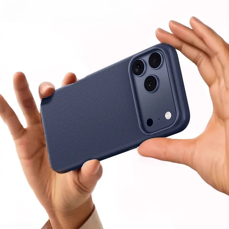 Luxury iPhone Case — TechWoven MagSafe Magnetic Weaving Texture Protective Cover for Wireless Charging