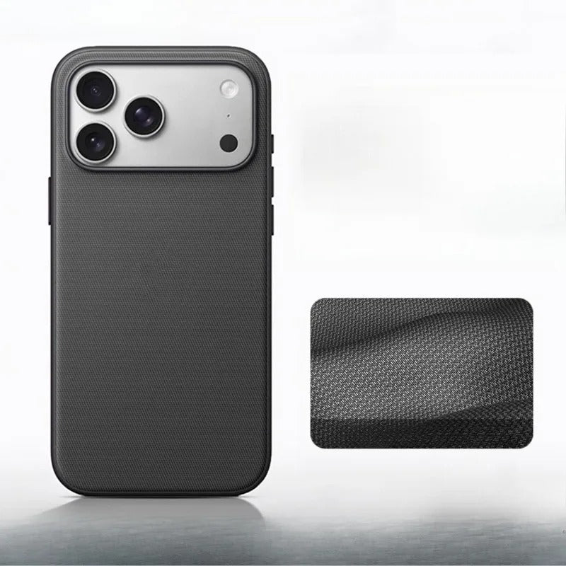 Luxury iPhone Case — TechWoven MagSafe Magnetic Weaving Texture Protective Cover for Wireless Charging