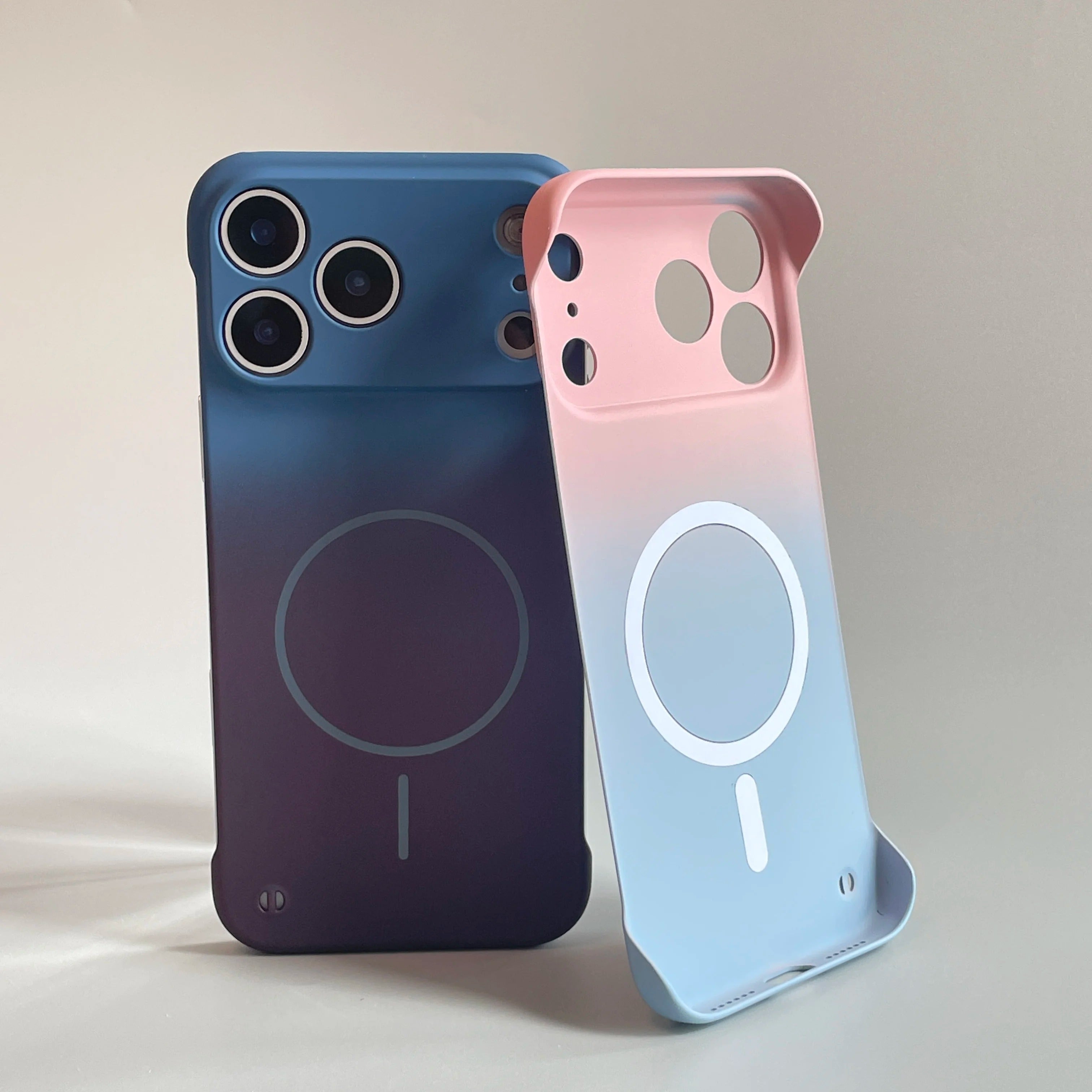 Luxury iPhone Case — Ultra-Thin Frameless MagSafe Cover with Gradient Transparent PC Design, Anti-Fingerprint Finish and Lightweight Shockproof Protection