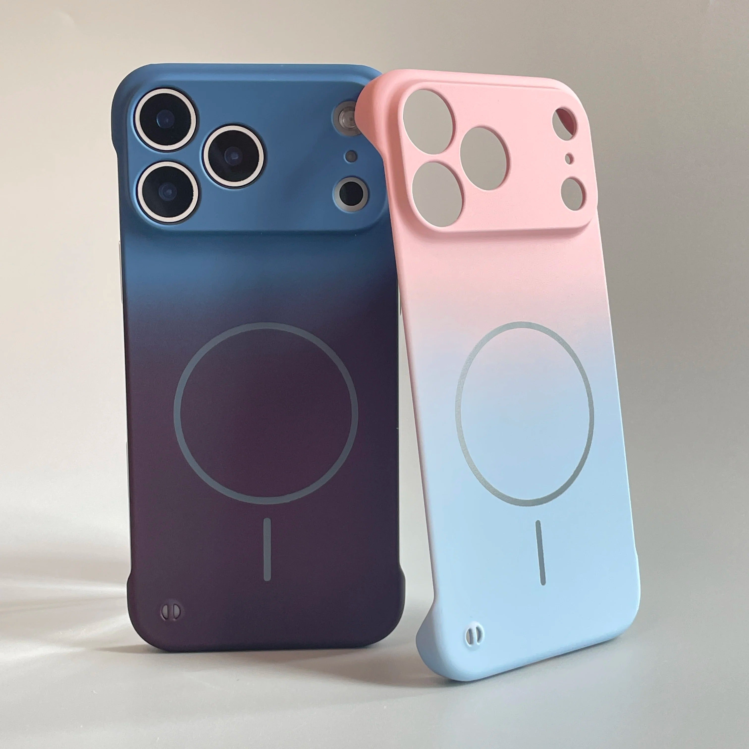 Luxury iPhone Case — Ultra-Thin Frameless MagSafe Cover with Gradient Transparent PC Design, Anti-Fingerprint Finish and Lightweight Shockproof Protection