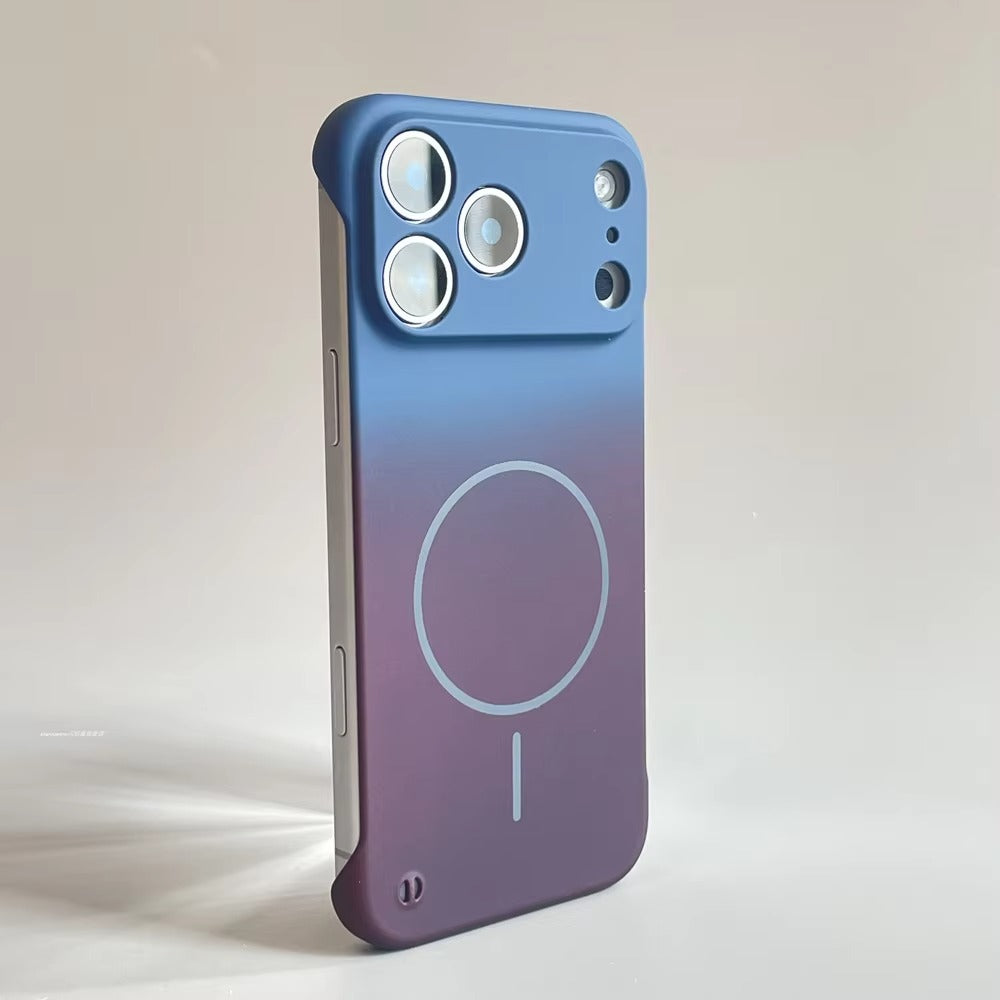 Luxury iPhone Case — Ultra-Thin Frameless MagSafe Cover with Gradient Transparent PC Design, Anti-Fingerprint Finish and Lightweight Shockproof Protection