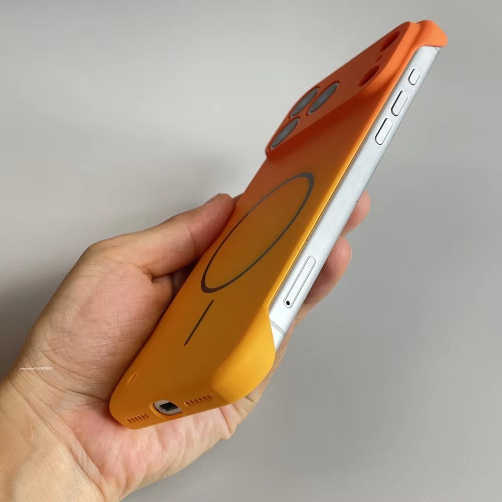 Luxury iPhone Case — Ultra-Thin Frameless MagSafe Cover with Gradient Transparent PC Design, Anti-Fingerprint Finish and Lightweight Shockproof Protection