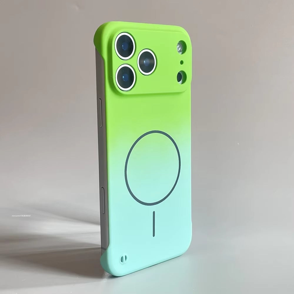 Luxury iPhone Case — Ultra-Thin Frameless MagSafe Cover with Gradient Transparent PC Design, Anti-Fingerprint Finish and Lightweight Shockproof Protection