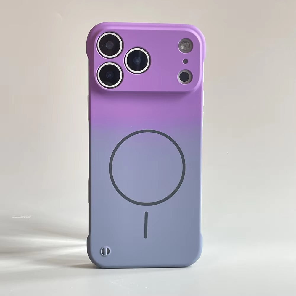 Luxury iPhone Case — Ultra-Thin Frameless MagSafe Cover with Gradient Transparent PC Design, Anti-Fingerprint Finish and Lightweight Shockproof Protection