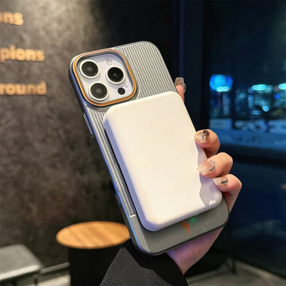 Luxury iPhone Case — Ultra-Thin Matte Magnetic Cover with 360° Rotating Metal Car Holder Stand and Shockproof Protective Design
