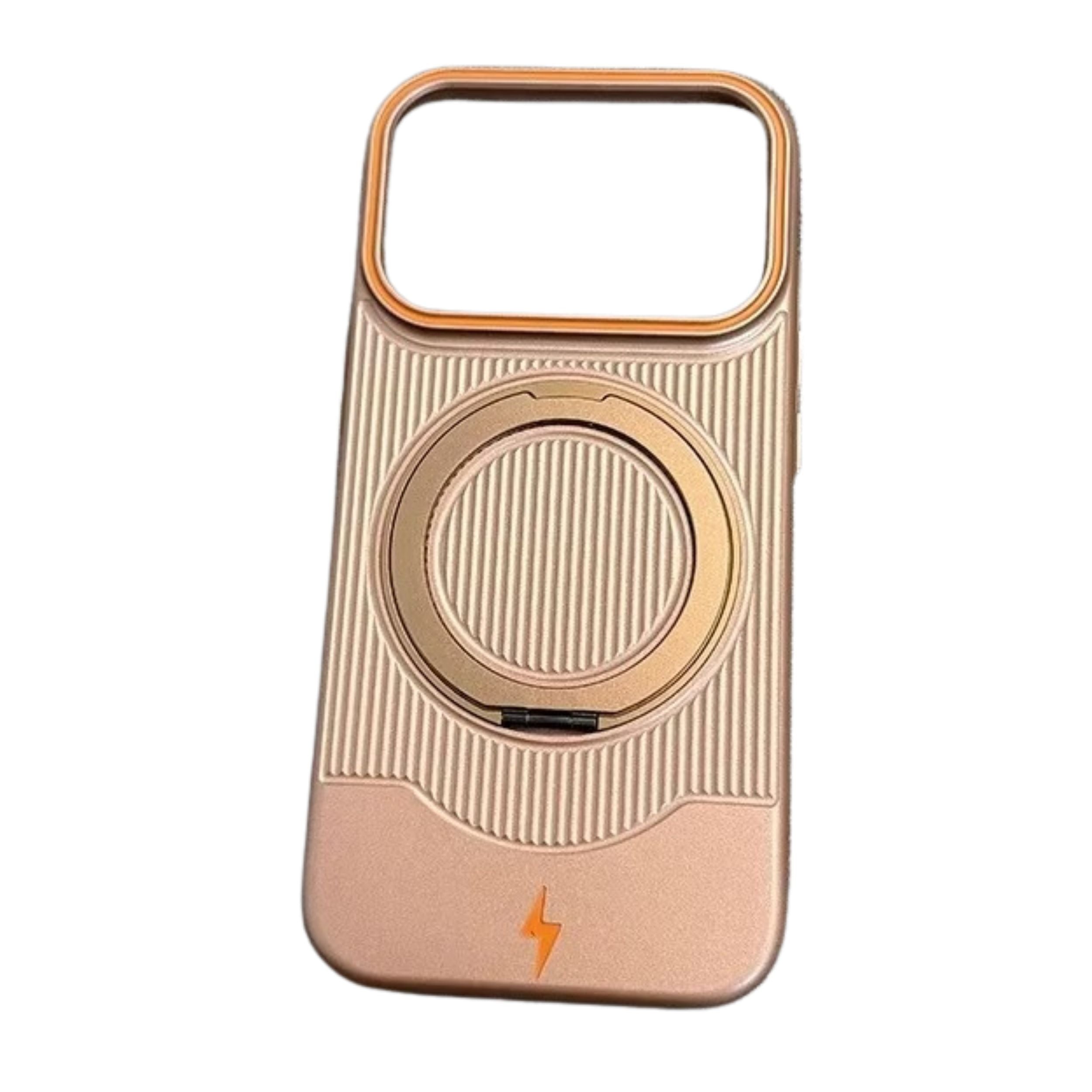 Luxury iPhone Case — Ultra-Thin Matte Magnetic Cover with 360° Rotating Metal Car Holder Stand and Shockproof Protective Design