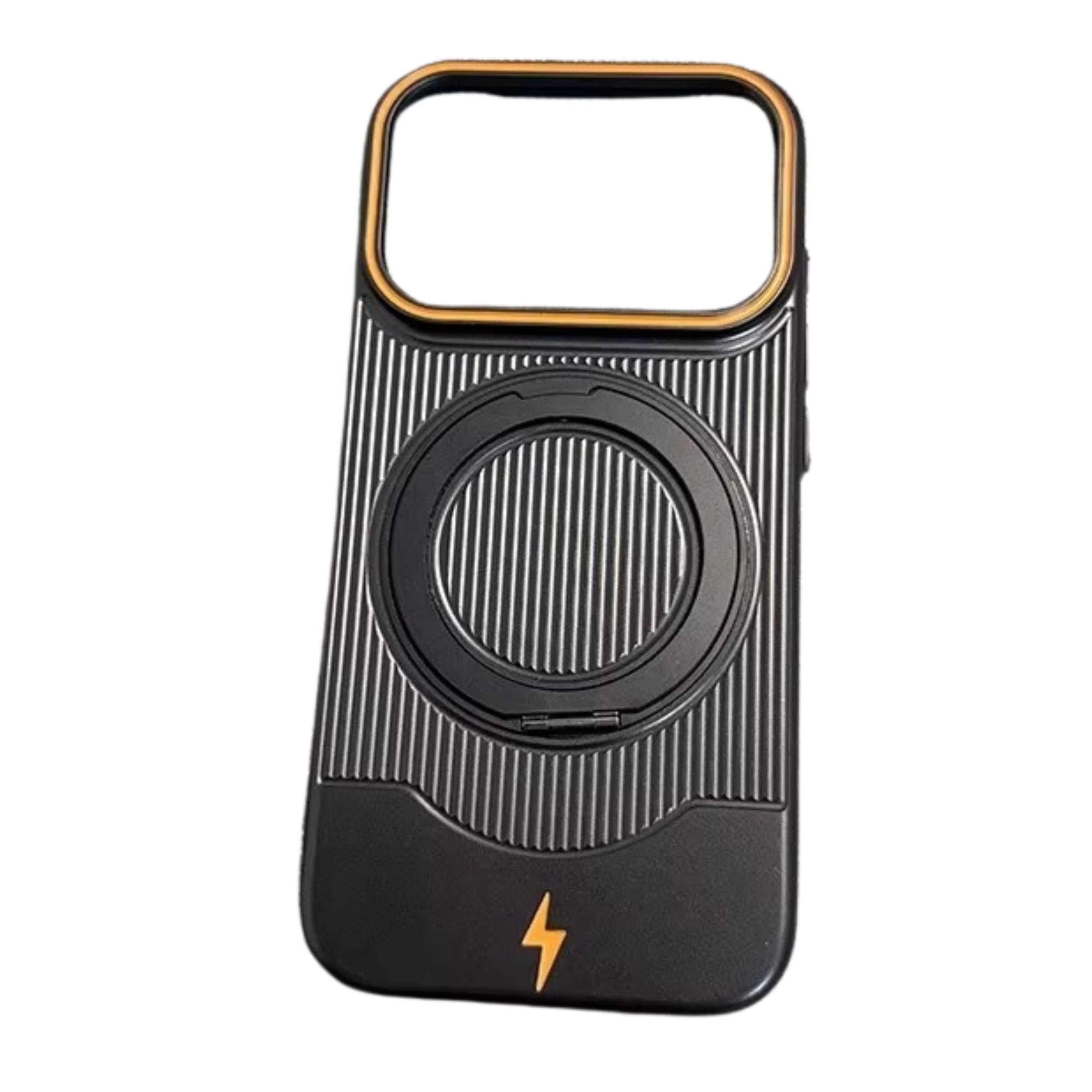 Luxury iPhone Case — Ultra-Thin Matte Magnetic Cover with 360° Rotating Metal Car Holder Stand and Shockproof Protective Design