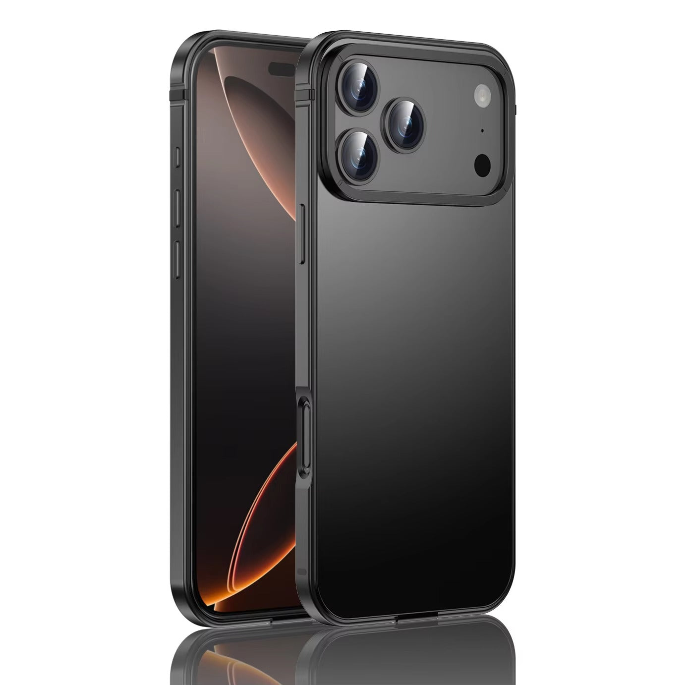 Luxury iPhone Case — Ultra-Thin Metal Alloy Bezel with Frosted Magnetic Back Cover, Shockproof PC+TPU Protective Design