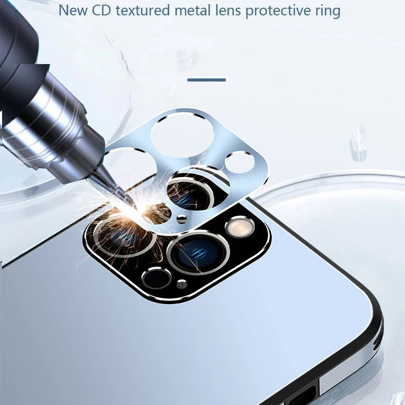 Luxury iPhone Case — Ultra-Thin, Anti-Fingerprint, Lightweight, Non-Slip Matte Titanium Alloy Back Cover with All-Aluminum Magnetic Metal Design