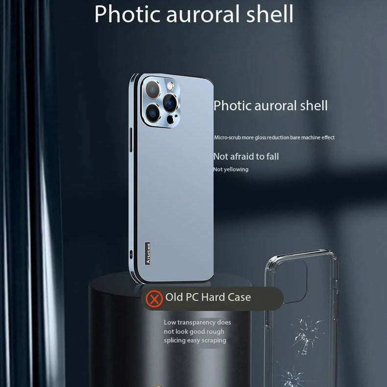 Luxury iPhone Case — Ultra-Thin, Anti-Fingerprint, Lightweight, Non-Slip Matte Titanium Alloy Back Cover with All-Aluminum Magnetic Metal Design