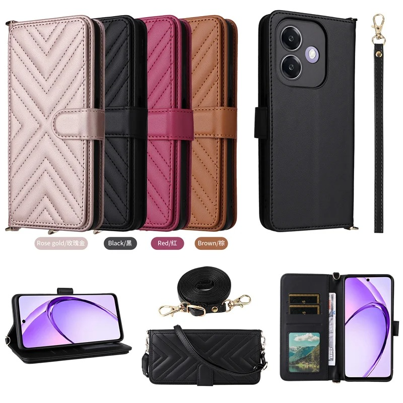 Luxury iPhone Flip Wallet Case — Leather Cover with Card Holder, Shockproof Protective Design, Stylish Full Body Phone Case with Added Functionality