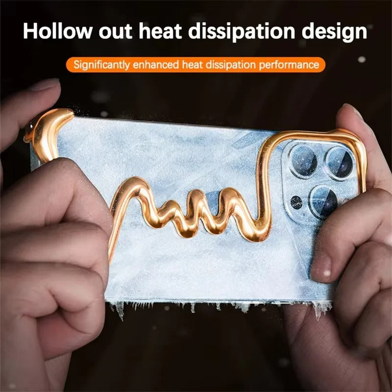 Luxury iPhone Metal Bumper Case — Aluminum Alloy Frameless Heat-Dissipation Frame, Lightweight Shockproof Anti-Slip Protective Cover