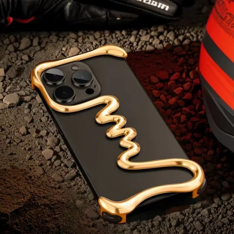 Luxury iPhone Metal Bumper Case — Aluminum Alloy Frameless Heat-Dissipation Frame, Lightweight Shockproof Anti-Slip Protective Cover