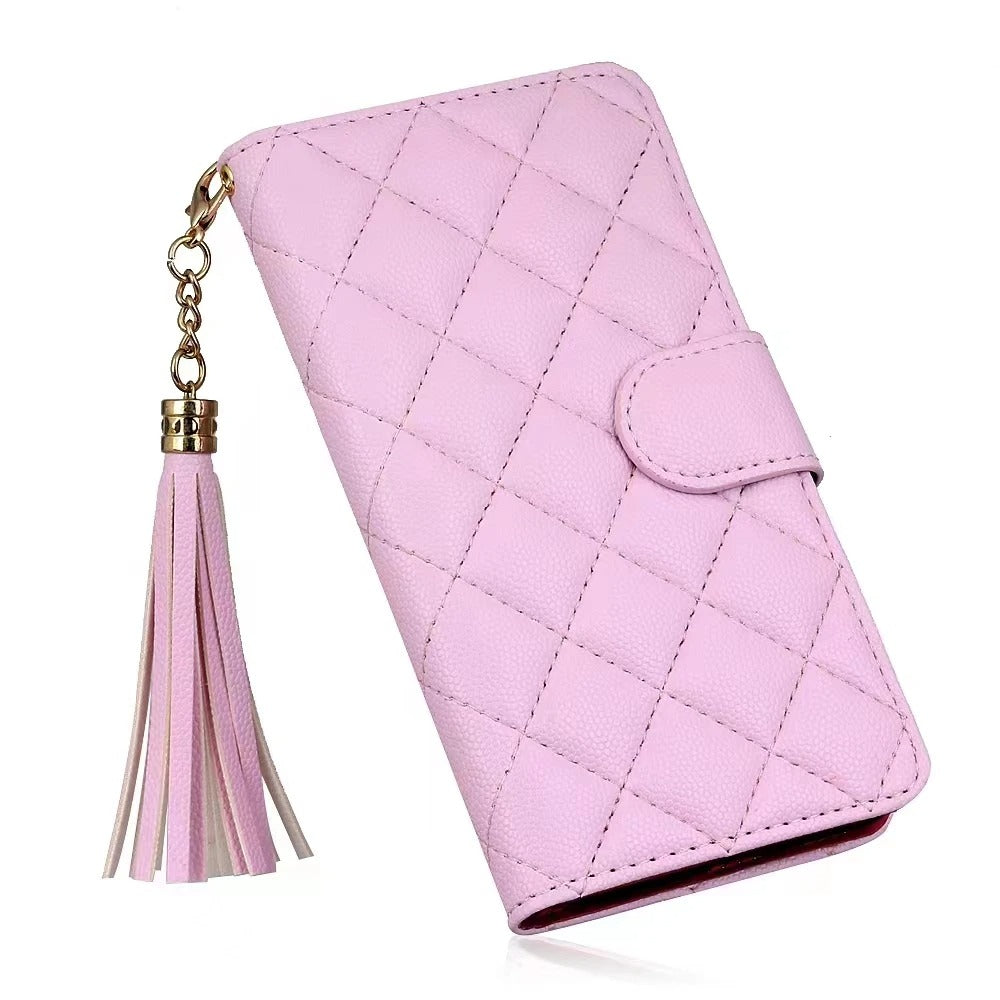 Luxury iPhone Wallet Flip Leather Case — Card Holder Slot, Cute Stylish Design, Stand Function, Full Body Protection, Lightweight Non-Slip Dustproof Cover