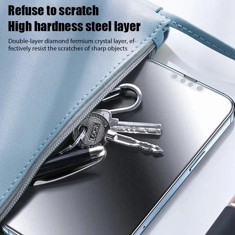 Minimalist iPhone Matte Privacy Screen Protector, Anti-Spy Tempered Glass with Anti-Fingerprint Finish and Smooth Touch Display Feel