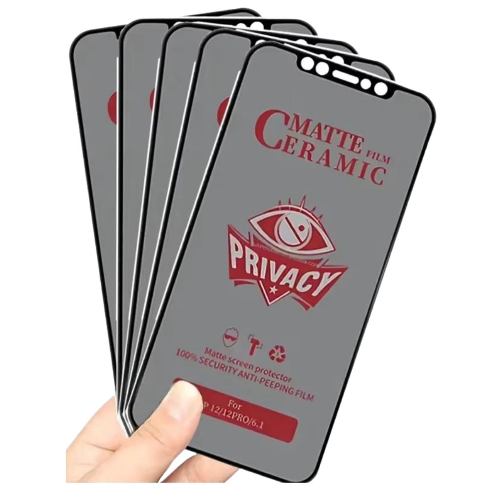 Minimalist iPhone Matte Privacy Screen Protector, Anti-Spy Tempered Glass with Anti-Fingerprint Finish and Smooth Touch Display Feel