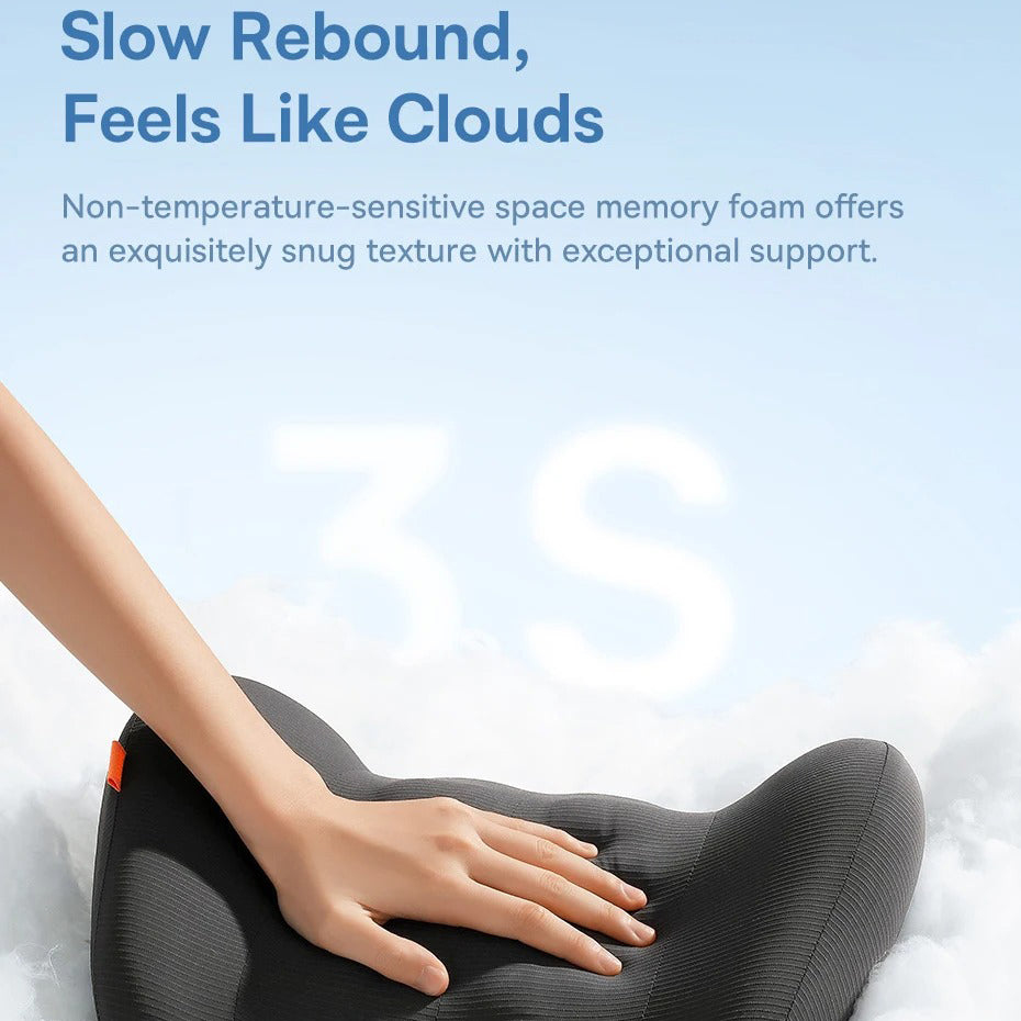 Premium Ergonomic Car Headrest & Lumbar Cushion with Cooling Gel, 3D Memory Foam Support, Breathable Design for Seat Comfort