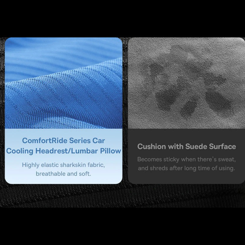 Premium Ergonomic Car Headrest & Lumbar Cushion with Cooling Gel, 3D Memory Foam Support, Breathable Design for Seat Comfort