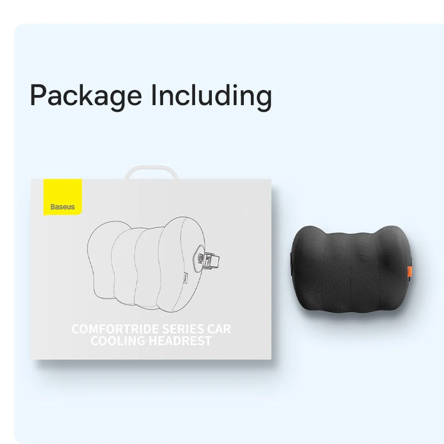 Premium Ergonomic Car Headrest & Lumbar Cushion with Cooling Gel, 3D Memory Foam Support, Breathable Design for Seat Comfort