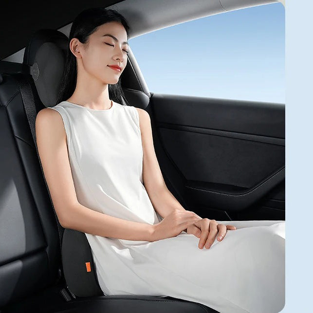 Premium Ergonomic Car Headrest & Lumbar Cushion with Cooling Gel, 3D Memory Foam Support, Breathable Design for Seat Comfort