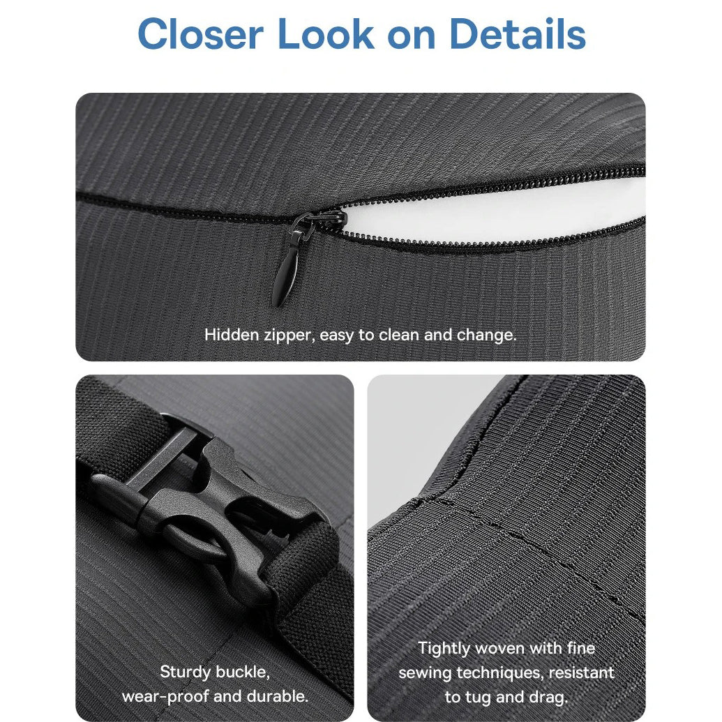 Premium Ergonomic Car Headrest & Lumbar Cushion with Cooling Gel, 3D Memory Foam Support, Breathable Design for Seat Comfort