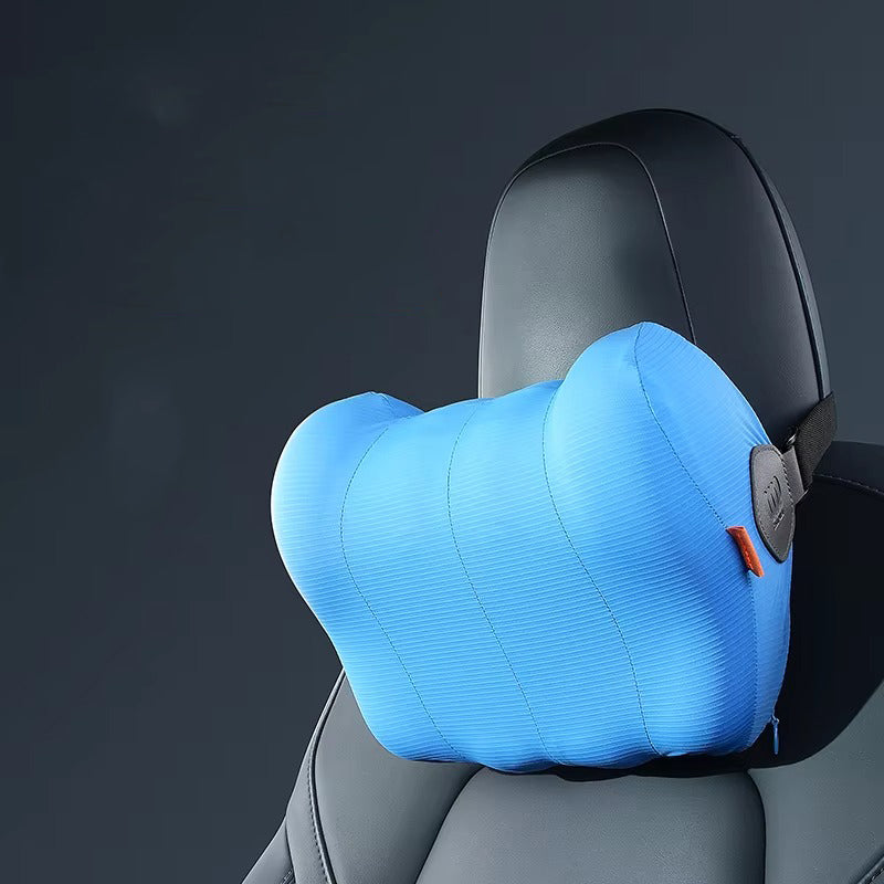 Premium Ergonomic Car Headrest & Lumbar Cushion with Cooling Gel, 3D Memory Foam Support, Breathable Design for Seat Comfort