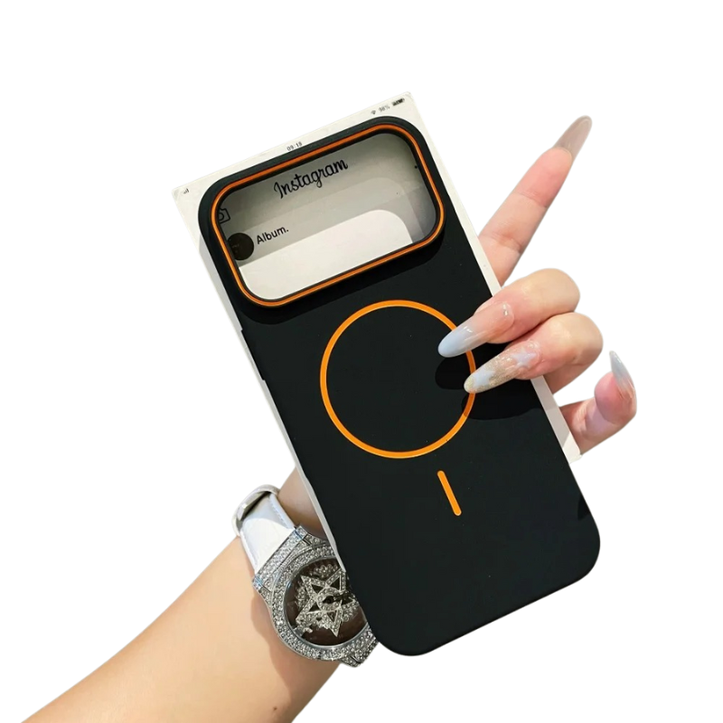 Premium iPhone Case — Frosted Silicone MagSafe Half-Wrapped Shockproof Cover with Color-Collision Design, Anti-Fingerprint, Non-Slip, Lightweight Wireless-Charging Compatibility