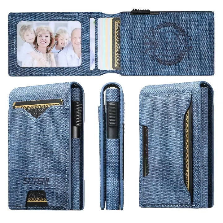 Premium Leather Wallet Phone Case with Automatic Card Eject Button, Shockproof Flip Cover, Anti-Scratch Design & Secure Card Storage