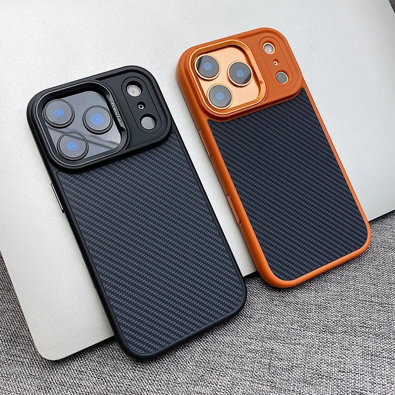 Premium iPhone Case — MagSafe Magnetic Shockproof Cover with Carbon Fibre Texture, Raised Camera Protection and Matte Anti-Fingerprint Grip