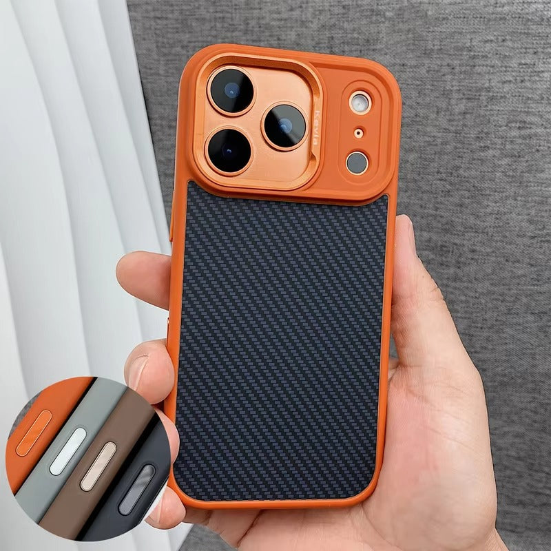 Premium iPhone Case — MagSafe Magnetic Shockproof Cover with Carbon Fibre Texture, Raised Camera Protection and Matte Anti-Fingerprint Grip