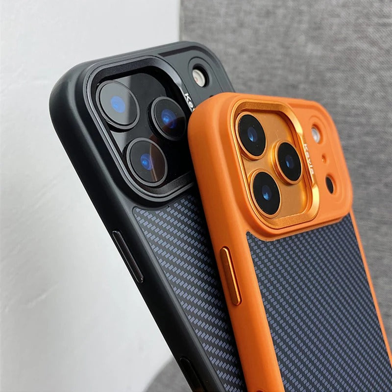 Premium iPhone Case — MagSafe Magnetic Shockproof Cover with Carbon Fibre Texture, Raised Camera Protection and Matte Anti-Fingerprint Grip
