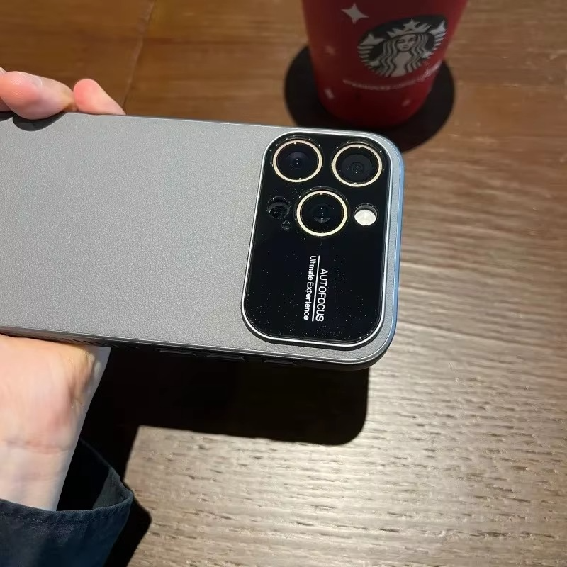 Premium iPhone Case — Magnetic Plain Leather Protective Cover with Strong Built-In Magnets, Heat Dissipation Holes and Anti-Fingerprint Scratch-Resistant Design