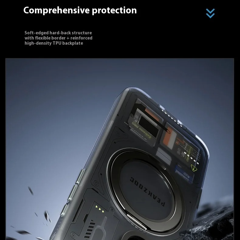 Premium Magnetic iPhone Case — Stand Bracket with Multi-Card Storage SIM/TF Manager, Shock-Resistant Design, Personalized Protective Cover