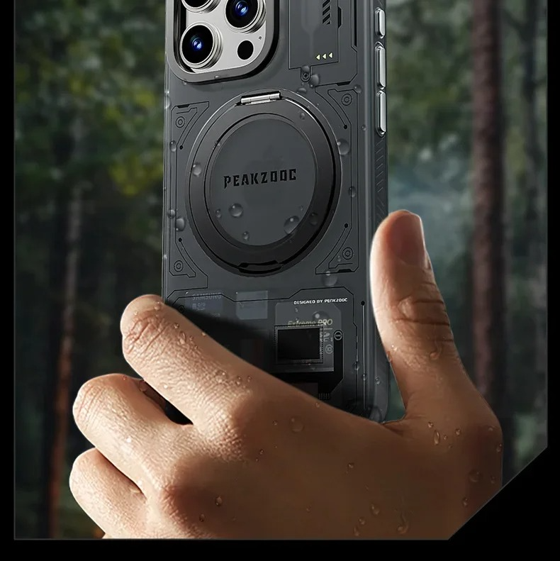 Premium Magnetic iPhone Case — Stand Bracket with Multi-Card Storage SIM/TF Manager, Shock-Resistant Design, Personalized Protective Cover