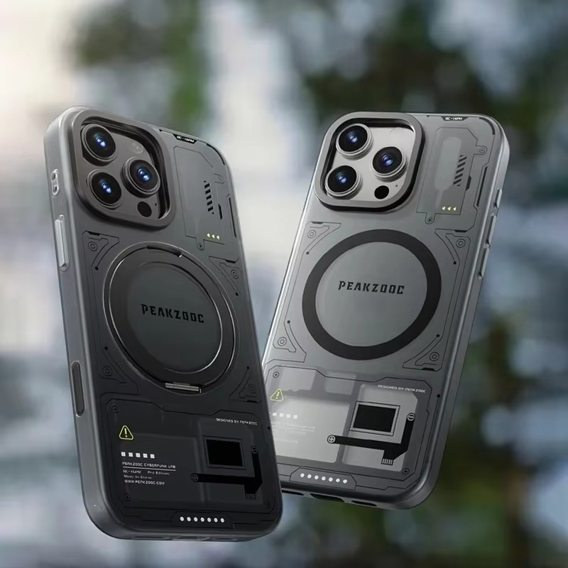 Premium Magnetic iPhone Case — Stand Bracket with Multi-Card Storage SIM/TF Manager, Shock-Resistant Design, Personalized Protective Cover