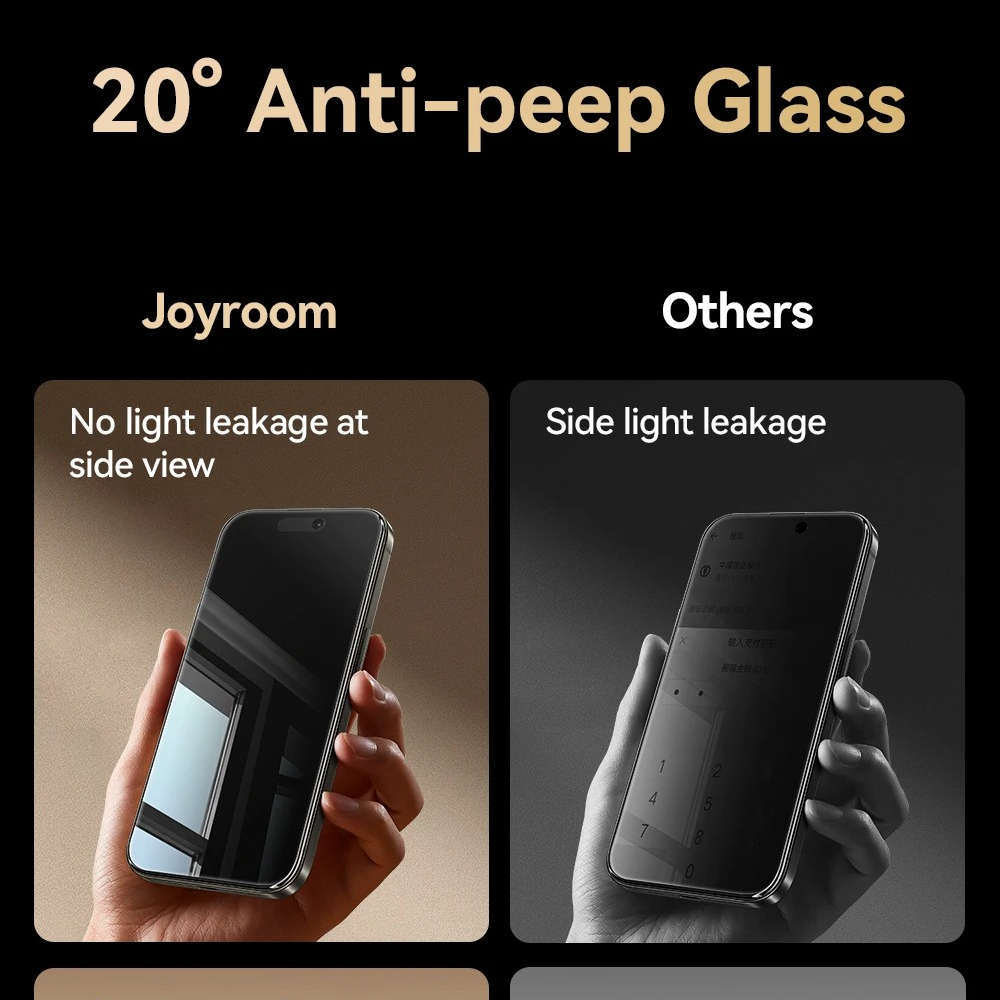 Premium Privacy Screen Protector Tempered Glass with Anti-Spy Filter, Anti-Fingerprint & Anti-Scratch Protection, Easy-Install Frame, Shatter-Resistant Film