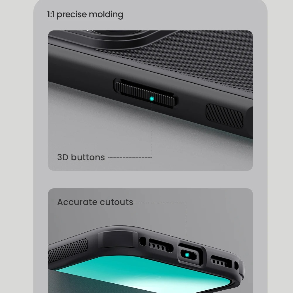 Premium Shockproof iPhone Case — Airbag Drop Protection, Anti-Scratch Frosted PC+TPU Tough Cover with Non-Slip Texture and Raised Edges