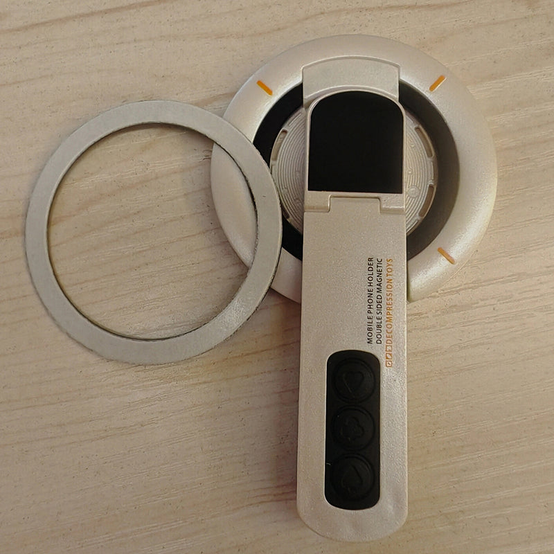 Premium Universal Magnetic Phone Holder with Rotatable Grip Stand, Finger Ring Support, Adjustable Bracket & Desk/Wall Mount Design