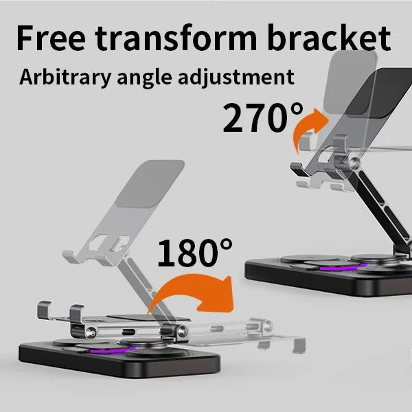 Premium iPhone 4-in-1 Foldable Wireless Charging Station, 15W Magnetic Fast-Charge Stand for Phone, Watch & Earbuds with LED Indicator