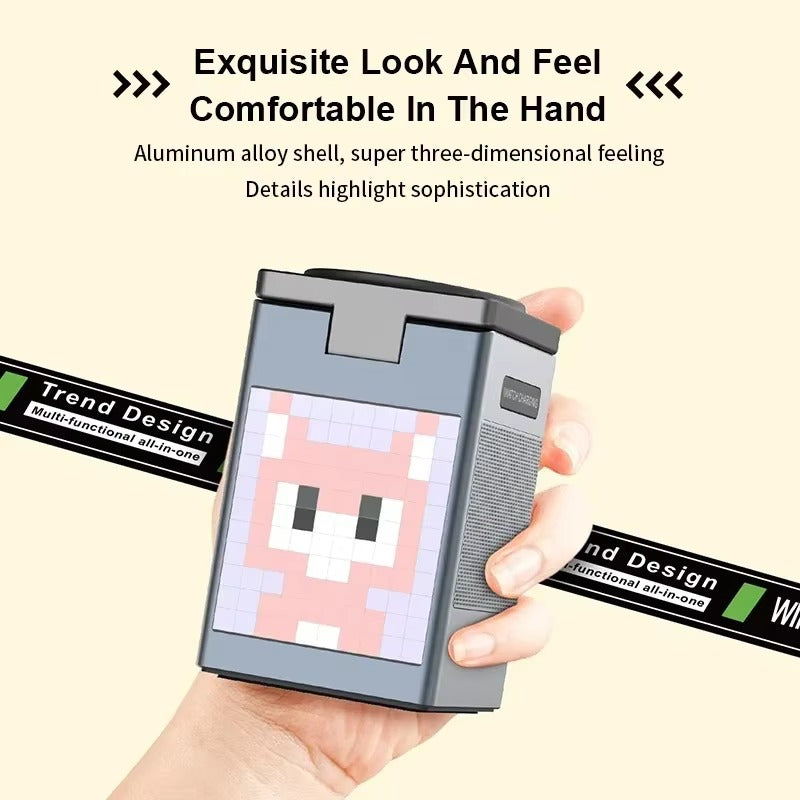 Premium iPhone 6-in-1 Magnetic Wireless Charging Station, 15W Fast-Charge Stand with Bluetooth Speaker, Alarm Clock & Multi-Device Support